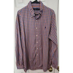 COPY - Ralph Lauren Button Down Shirt Men’s Size XL Blue & Green Plaid Long Sle…
